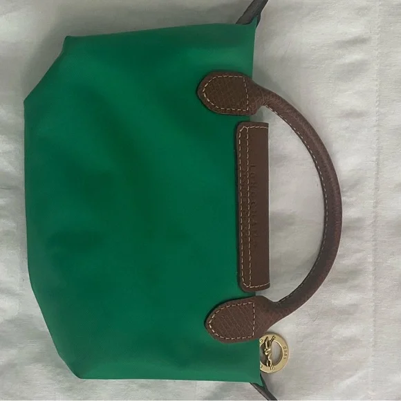 Longchamp Green and Brown Cosmetic Bag with Classic Design - Picture 5 of 9